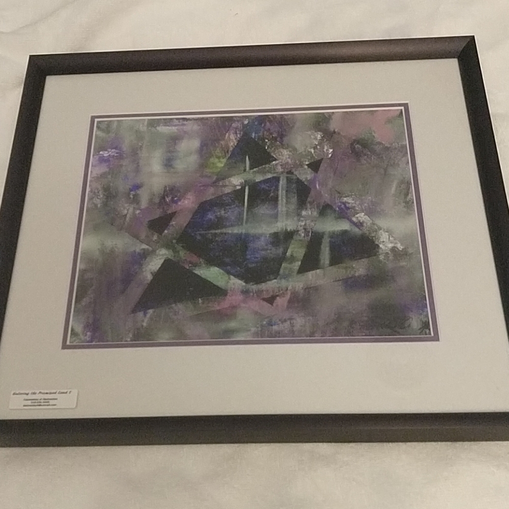 Jewish star framed artwork